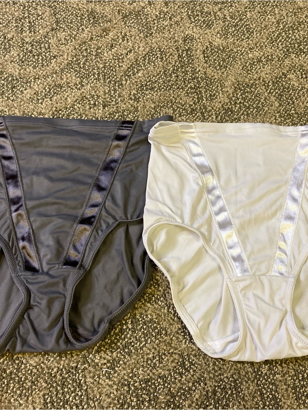 Flexees  2 pr vintage panties shapewear liquid satin second skin support Med